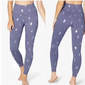 Beyond Yoga Purple Pineapple Metallic Leggings